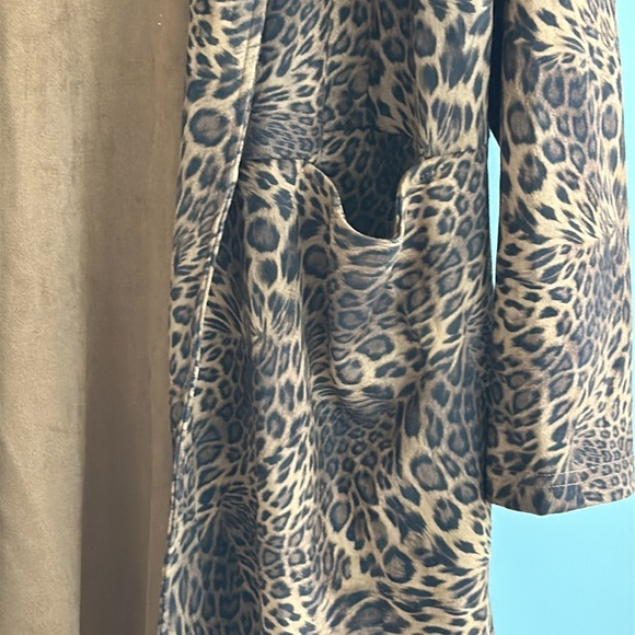 UEC Ethyl Clothing Vegan Faux Suede Cheetah Duster Size XL - Picture 4 of 11